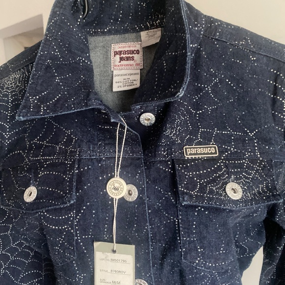 Ladies Parasuco Extreme Fit Blue Embellished Jacket SzM - Picture 4 of 7